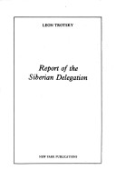 Book cover for Report of the Siberian Delegation