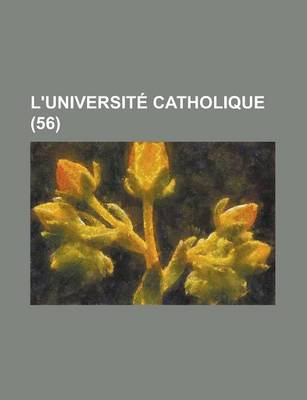 Book cover for L'Universite Catholique (56)