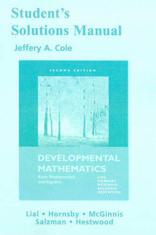 Cover of Student Solutions Manual for Developmental Mathematics