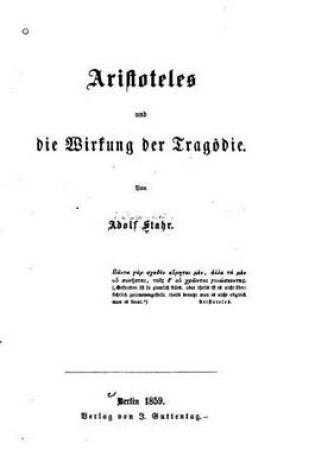 Cover of Aristoteles und die Wirkung der Tragoedie