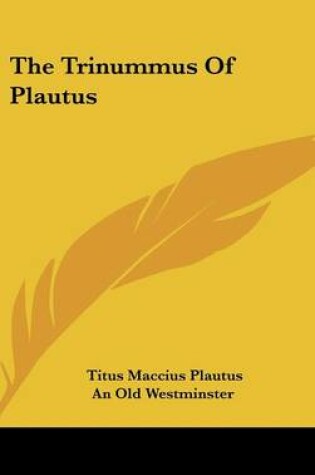 Cover of The Trinummus of Plautus