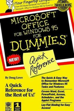 Cover of Microsoft Office for Windows '95 for Dummies Quick Reference