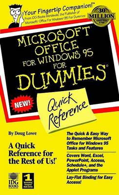 Cover of Microsoft Office for Windows '95 for Dummies Quick Reference