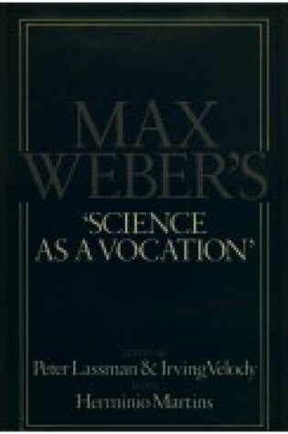 Cover of Science as a Vocation