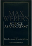 Book cover for Science as a Vocation