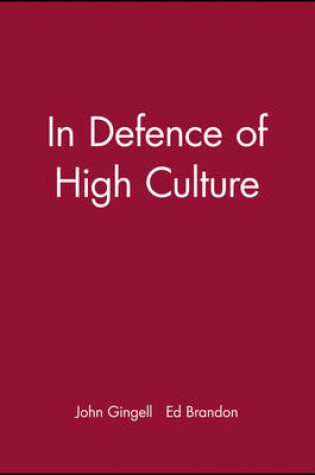 Cover of In Defence of High Culture