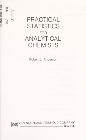 Book cover for Practical Stats for Chemists