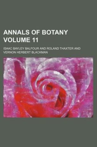 Cover of Annals of Botany Volume 11