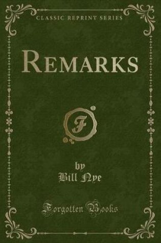 Cover of Remarks (Classic Reprint)