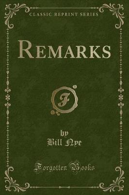 Book cover for Remarks (Classic Reprint)