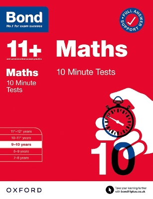 Book cover for Bond 11+ 10 Minute Tests Maths 9-10 years