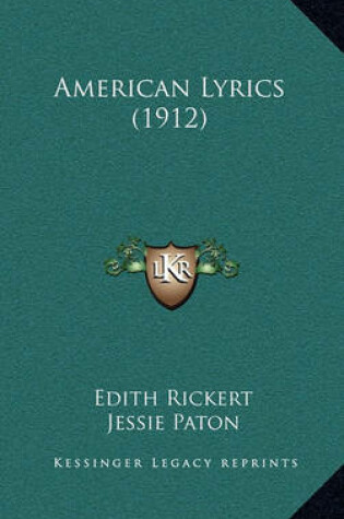 Cover of American Lyrics (1912)