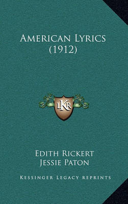 Book cover for American Lyrics (1912)