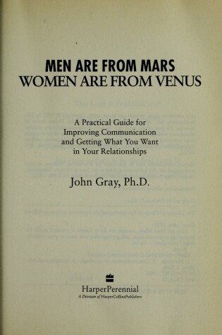 Cover of Men Are from Mars Women Are from Venus International Edition