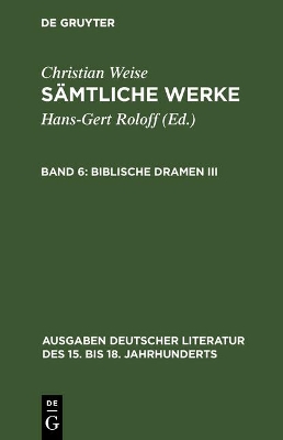 Cover of Biblische Dramen III