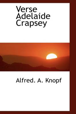 Book cover for Verse Adelaide Crapsey