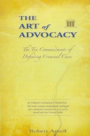 Cover of The Art of Advocacy