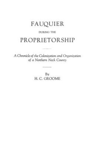 Cover of Fauquier during the Proprietorship