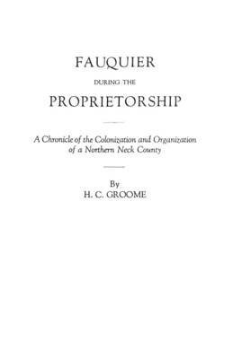 Book cover for Fauquier during the Proprietorship