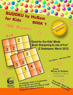 Book cover for Sudoku by Husam for Kids Book 1 ( 180 Puzzles, 4x4 )