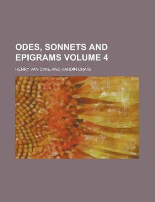 Book cover for Odes, Sonnets and Epigrams Volume 4