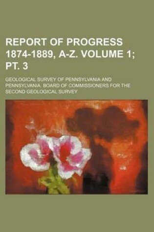 Cover of Report of Progress 1874-1889, A-Z. Volume 1; PT. 3