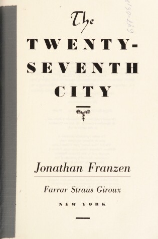 Twenty-Seventh City