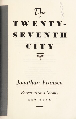 Book cover for Twenty-Seventh City