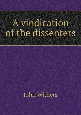 Book cover for A vindication of the dissenters