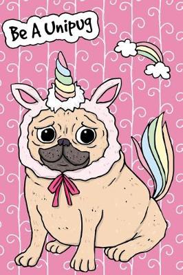 Book cover for Bullet Journal Notebook for Dog Lovers Unicorn Pug - Pink