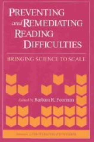 Cover of Preventing and Remediating Reading Difficulties