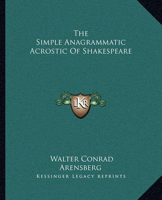 Cover of The Simple Anagrammatic Acrostic of Shakespeare