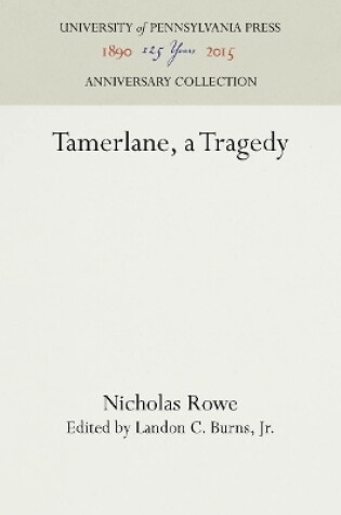 Cover of Tamerlane, a Tragedy