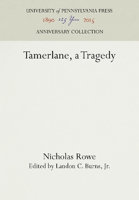 Book cover for Tamerlane, a Tragedy