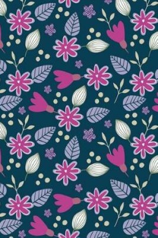 Cover of Journal Notebook Pink Leafy Pattern