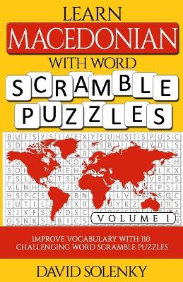 Book cover for Learn Macedonian with Word Scramble Puzzles Volume 1