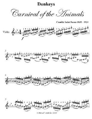 Book cover for Donkeys Carnival of the Animals Easy Violin Sheet Music