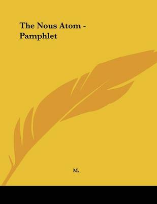 Book cover for The Nous Atom - Pamphlet