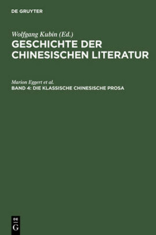 Cover of Die Klassische Chinesische Prosa