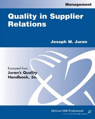 Book cover for Quality in Supplier Relations