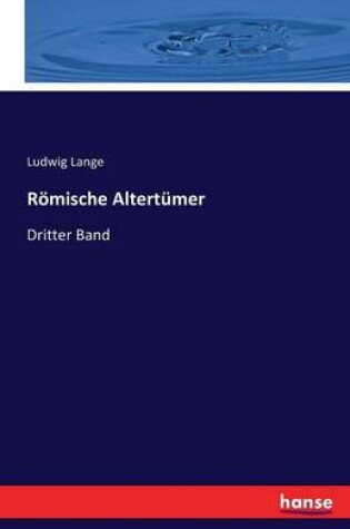 Cover of Roemische Altertumer