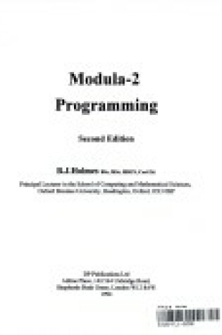 Cover of Modula-2 Programming