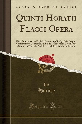 Book cover for Quinti Horatii Flacci Opera