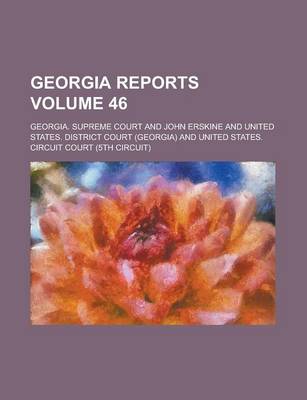 Book cover for Georgia Reports Volume 46