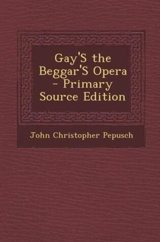 Cover of Gay's the Beggar's Opera