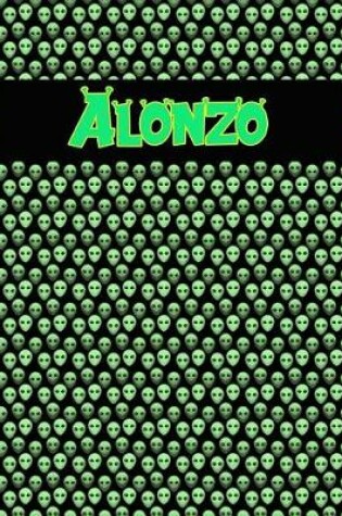 Cover of 120 Page Handwriting Practice Book with Green Alien Cover Alonzo