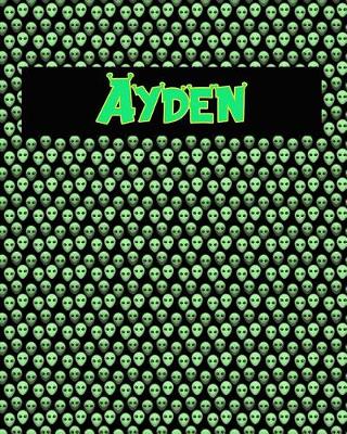 Book cover for 120 Page Handwriting Practice Book with Green Alien Cover Ayden