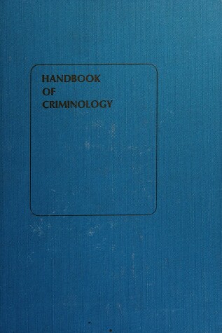 Book cover for Handbook of Criminology