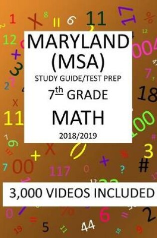 Cover of 7th Grade MARYLAND MSA, 2019 MATH, Test Prep