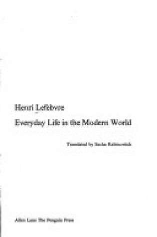 Cover of Everyday Life in the Modern World